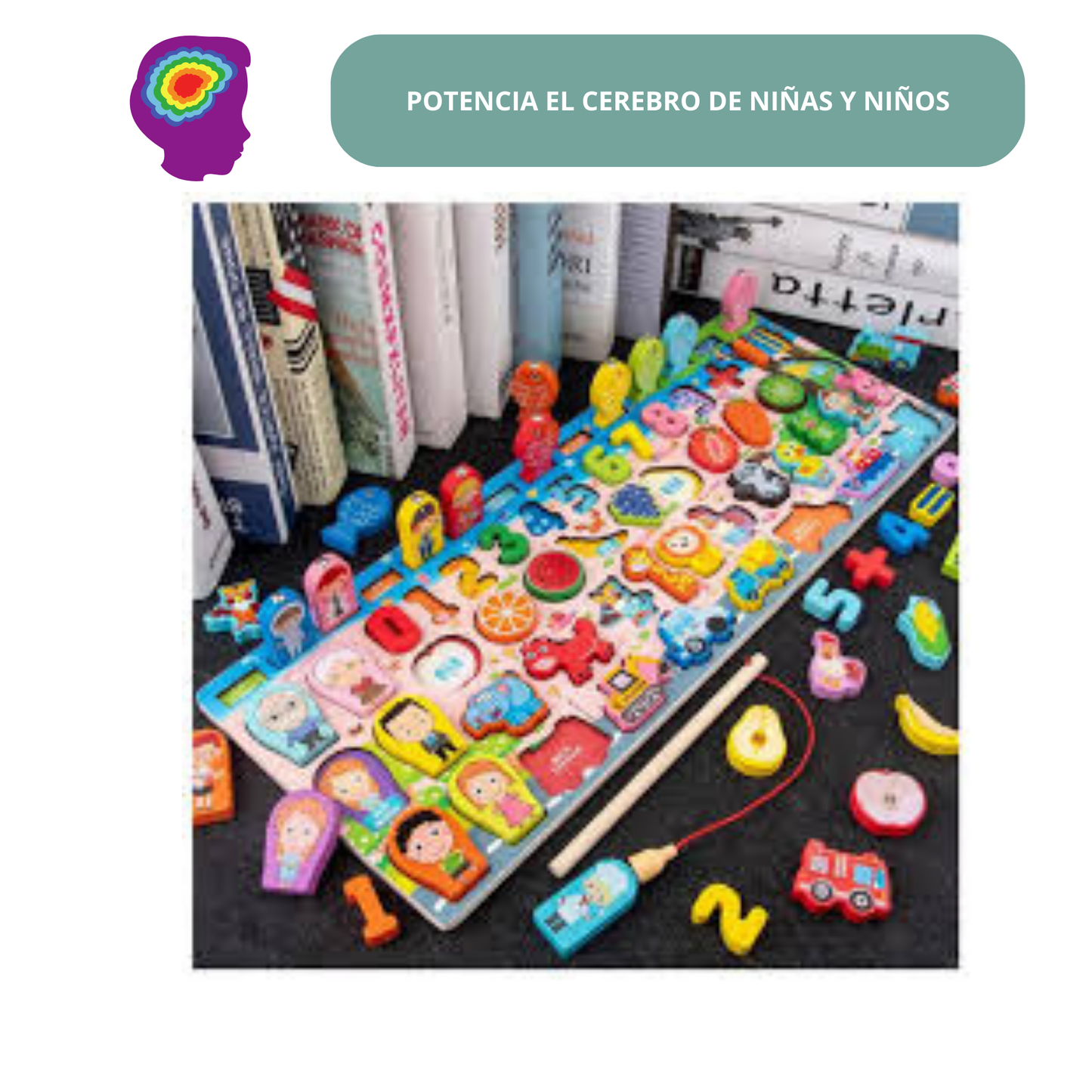 Juguete Madera 7 En 1 Montessori Pesca
