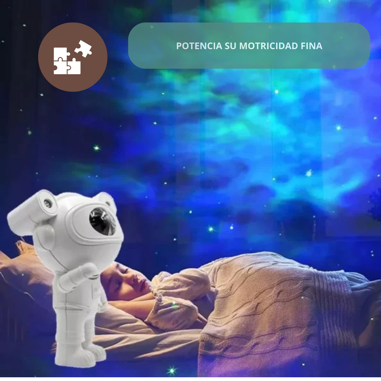 Astronauta Proyector Galaxia